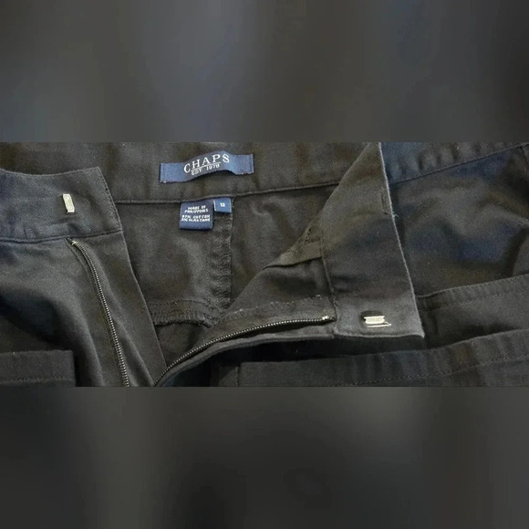 Chaps, Size 12, Black Stretch Slim Capris - Picture 6 of 10